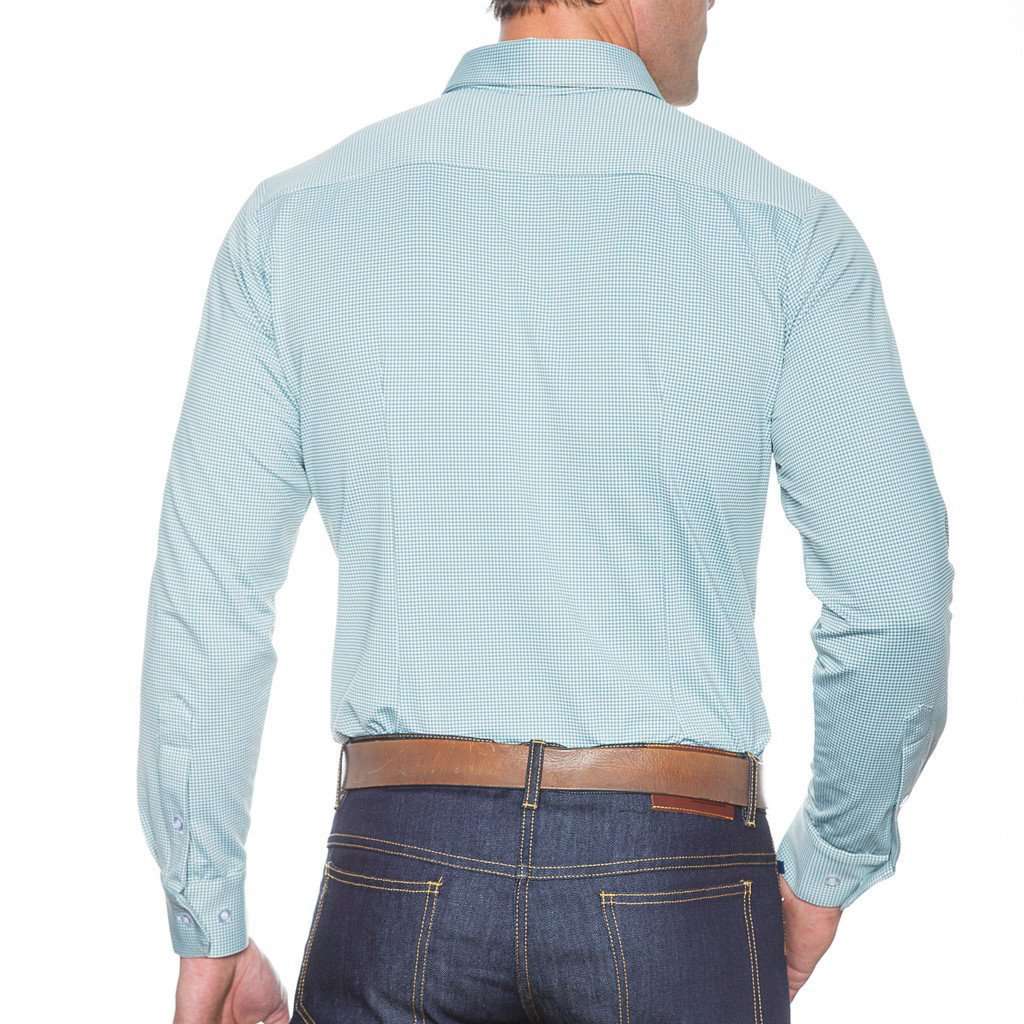 The Gingham Dress Shirt in Wright Light Green by Mizzen+Main - Country Club Prep