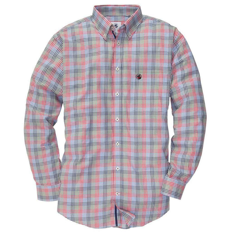 The Goal Line Red and Green Multi Check Sport Shirt by Southern Proper - Country Club Prep