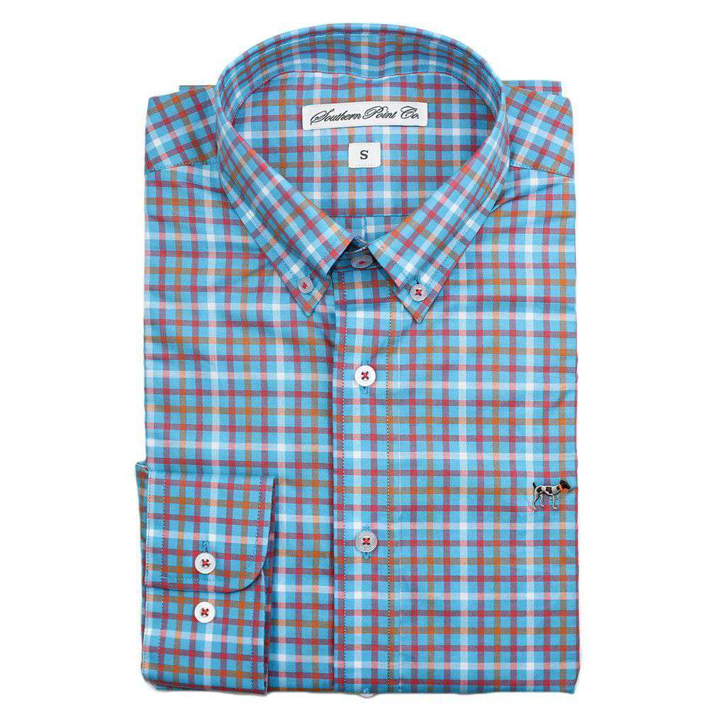 The Hadley Shirt in Blue Water Plaid by Southern Point Co. - Country Club Prep