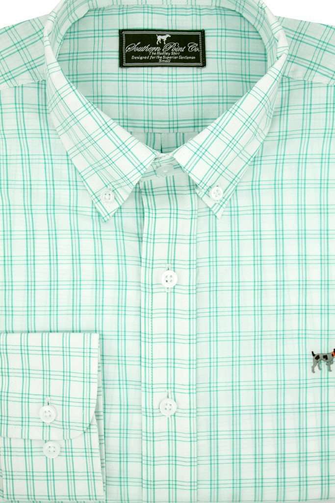The Hadley Shirt in Emerald Checkerboard by Southern Point Co. - Country Club Prep