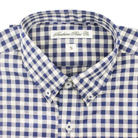 The Hadley Shirt in Large Navy & Oats Check by Southern Point Co. - Country Club Prep