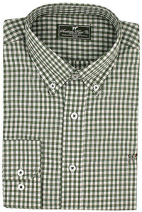 The Hadley Shirt in Olive Gingham by Southern Point Co. - Country Club Prep