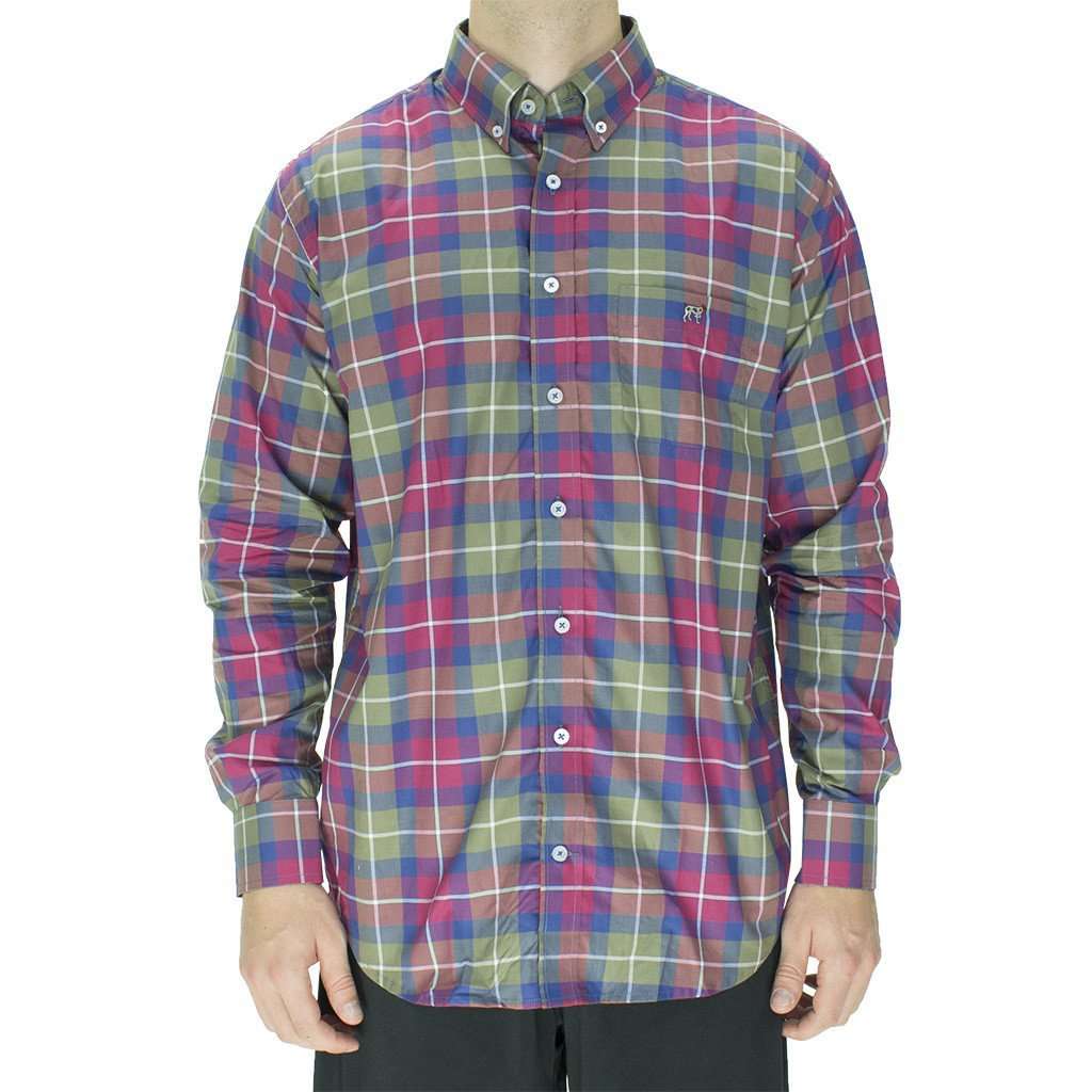The Hadley Shirt in Plum Plaid by Southern Point Co. - Country Club Prep