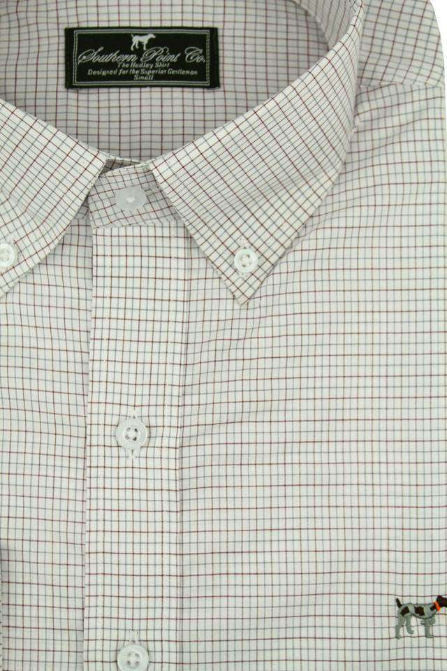 The Hadley Shirt in Shell Check Red by Southern Point Co. - Country Club Prep