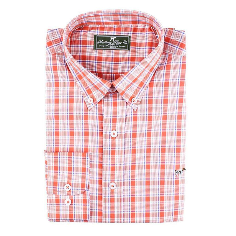 Southern Point The Hadley Shirt in Shrimp Basket Red – Country Club Prep