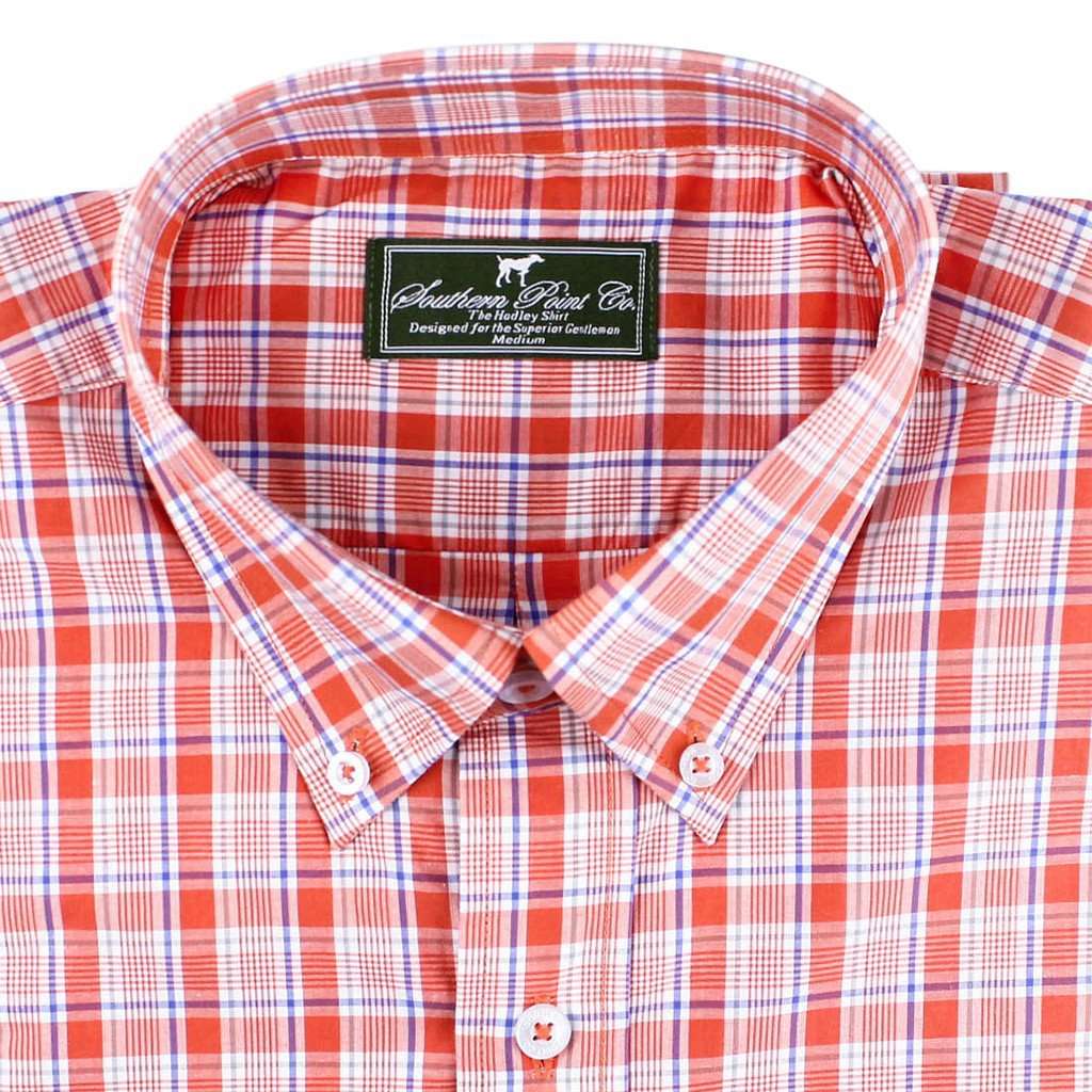 The Hadley Shirt in Shrimp Basket Red by Southern Point Co. - Country Club Prep