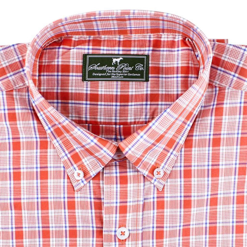The Hadley Shirt in Shrimp Basket Red by Southern Point Co. - Country Club Prep