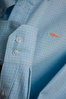 The Harbor Springs Button-Down in Light Blue Multi-Check by Salmon Cove - Country Club Prep