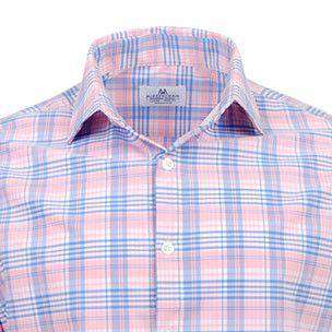 The "Savannah" Button Down in Pink and Blue Plaid by Mizzen + Main - Country Club Prep