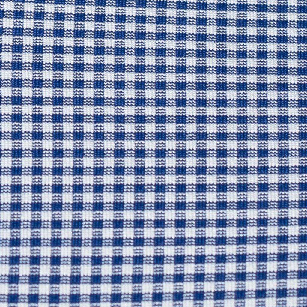 The Spread Collar Gingham Dress Shirt in Beckett Blue by Mizzen+Main - Country Club Prep