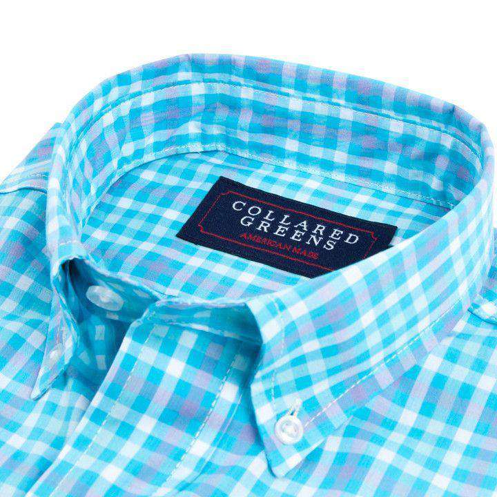 The Wilton Button Down in Teal, Pink, & White by Collared Greens - Country Club Prep