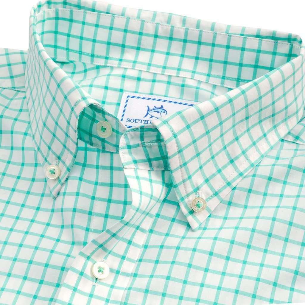 Tradewind Tattersall Sport Shirt in Offshore Green by Southern Tide - Country Club Prep