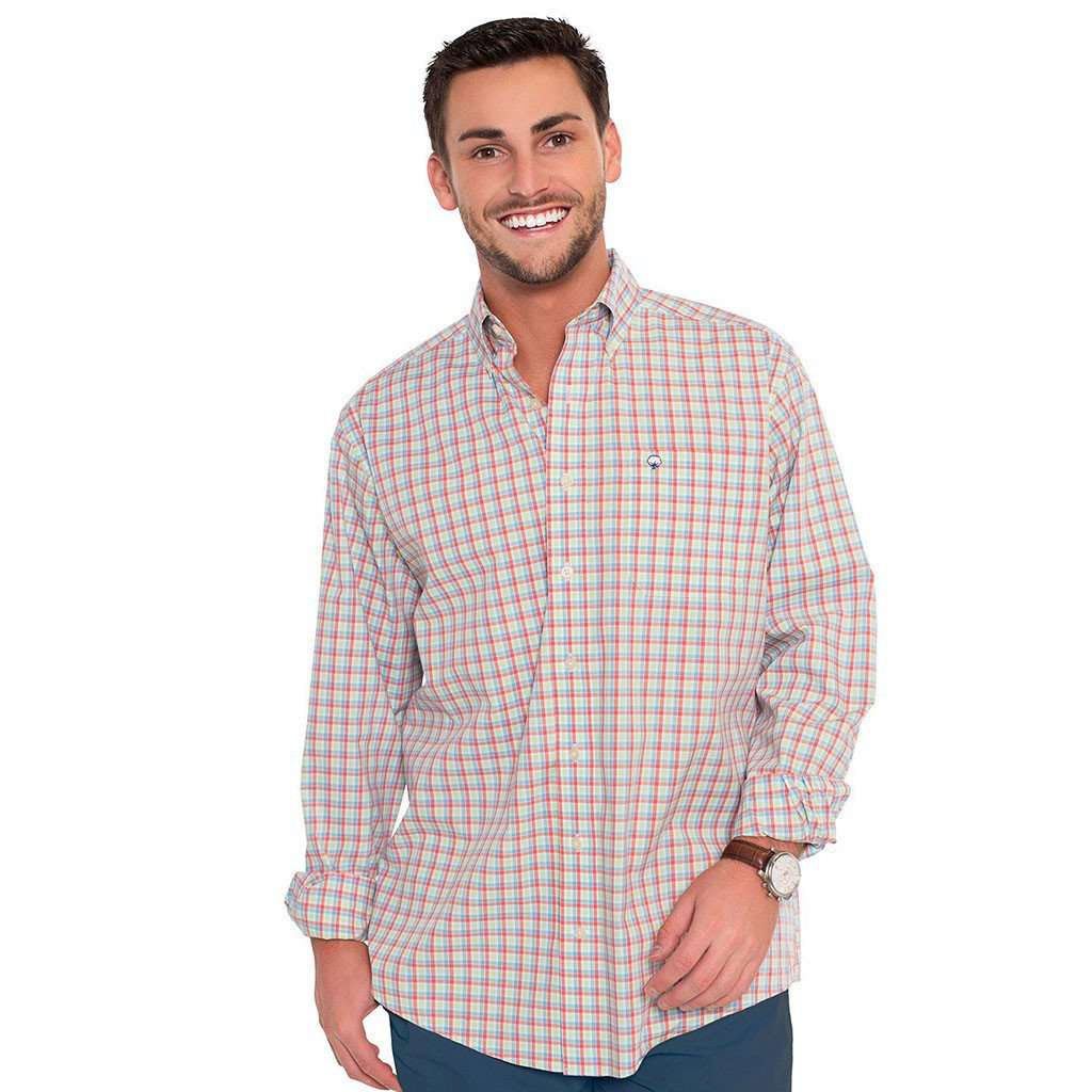 Tucker Plaid Button Down in Channel Marker by The Southern Shirt Co. - Country Club Prep
