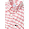 University of Georgia Gameday Tattersall Sport Shirt in Red by Southern Tide - Country Club Prep