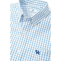 University of Kentucky Gameday Tattersall Sport Shirt in Blue by Southern Tide - Country Club Prep