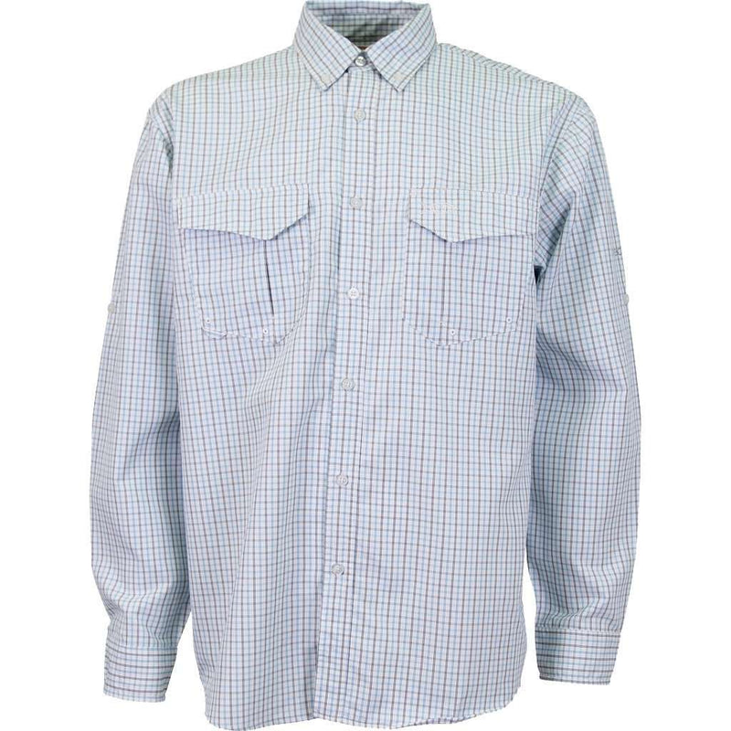 Vertex Long Sleeve Technical Shirt in Vivid Blue by AFTCO - Country Club Prep