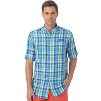 Wahoo Plaid Fishing Shirt in Royal Blue by Southern Tide - Country Club Prep