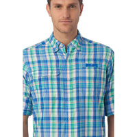 Wahoo Plaid Fishing Shirt in Royal Blue by Southern Tide - Country Club Prep