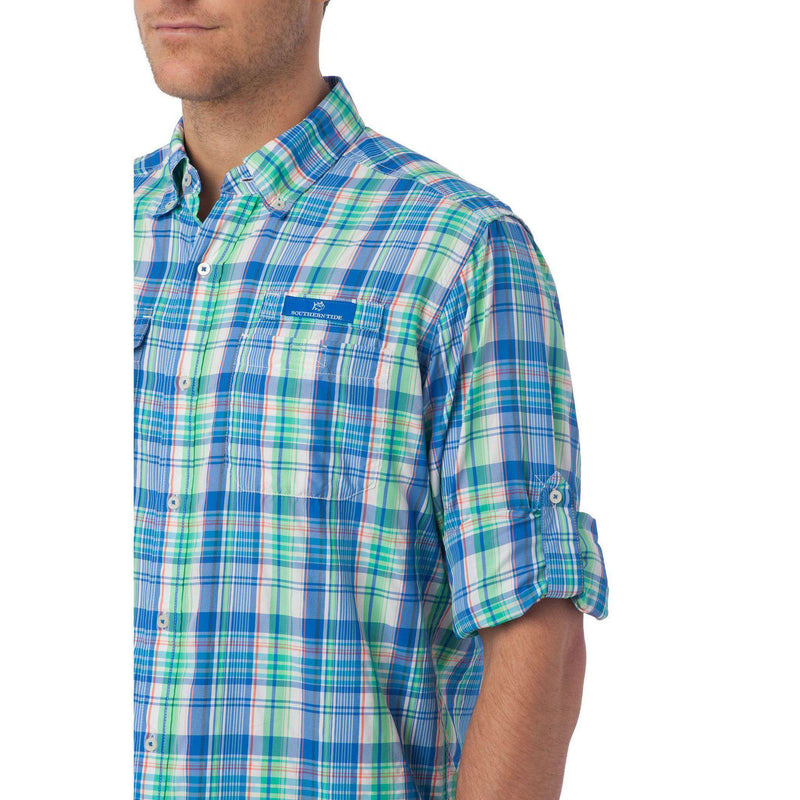 Wahoo Plaid Fishing Shirt in Royal Blue by Southern Tide - Country Club Prep