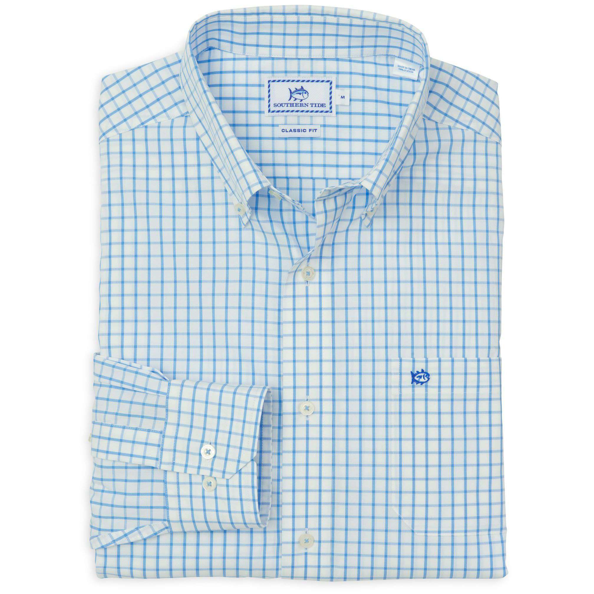 Wando Check Sport Shirt in Ocean Channel by Southern Tide - Country Club Prep