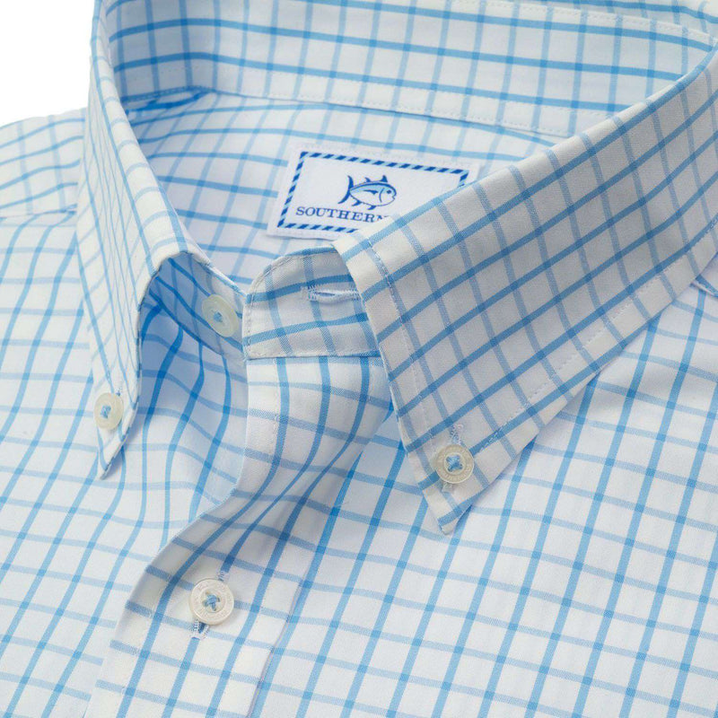 Wando Check Sport Shirt in Ocean Channel by Southern Tide - Country Club Prep