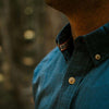Washed Houndstooth Button Down Shirt in Blue by The Normal Brand - Country Club Prep