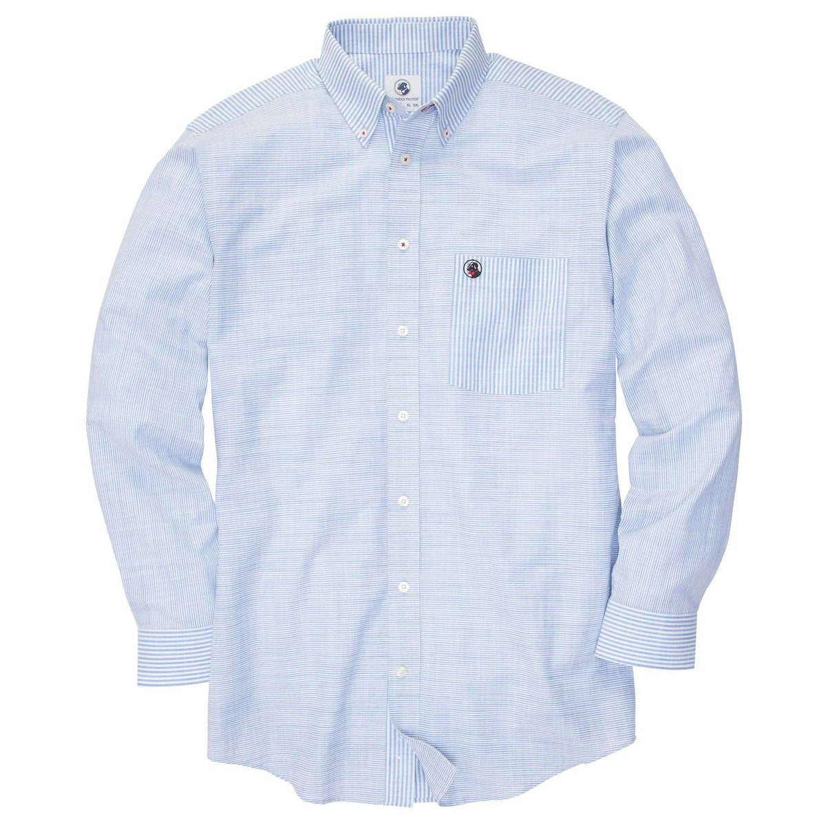 Weekend Shirt in Blue/White by Southern Proper - Country Club Prep