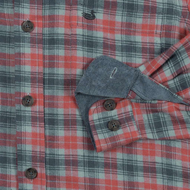 Wilson Flannel Shirt in Slate and Sage by Southern Marsh - Country Club Prep