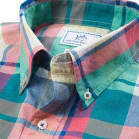 Winyah Plaid Classic Fit Sport Shirt in Coral by Southern Tide - Country Club Prep