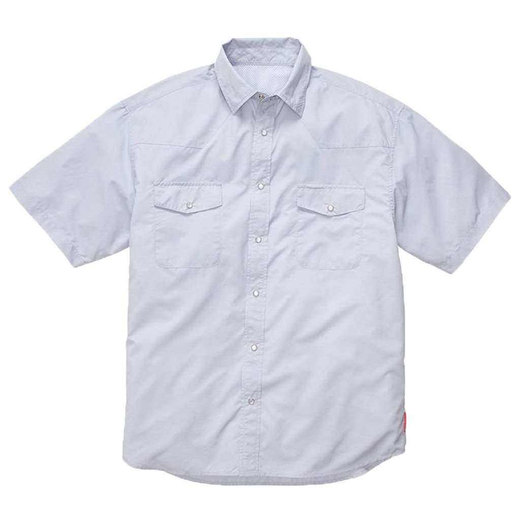 WLS Short Sleeve Fishing Shirt in White by Southern Proper - Country Club Prep