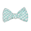 Aqua Seersucker Check Cummerbund Set by High Cotton - Country Club Prep