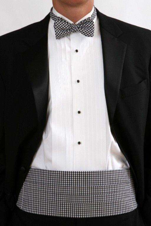 Black Gingham Cummerbund Set by High Cotton - Country Club Prep