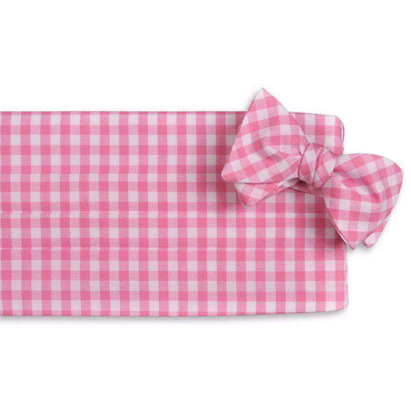 Check Cummerbund Set in Deep Pink by High Cotton - Country Club Prep