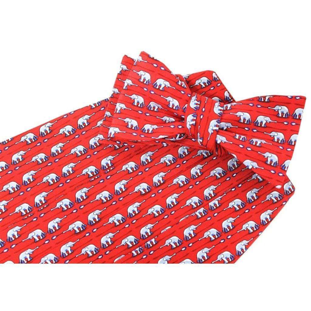 Elephant Bath Cummerbund Set in Red by Bird Dog Bay - Country Club Prep