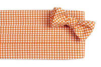 Endzone Orange Gingham Cummerbund Set by High Cotton - Country Club Prep