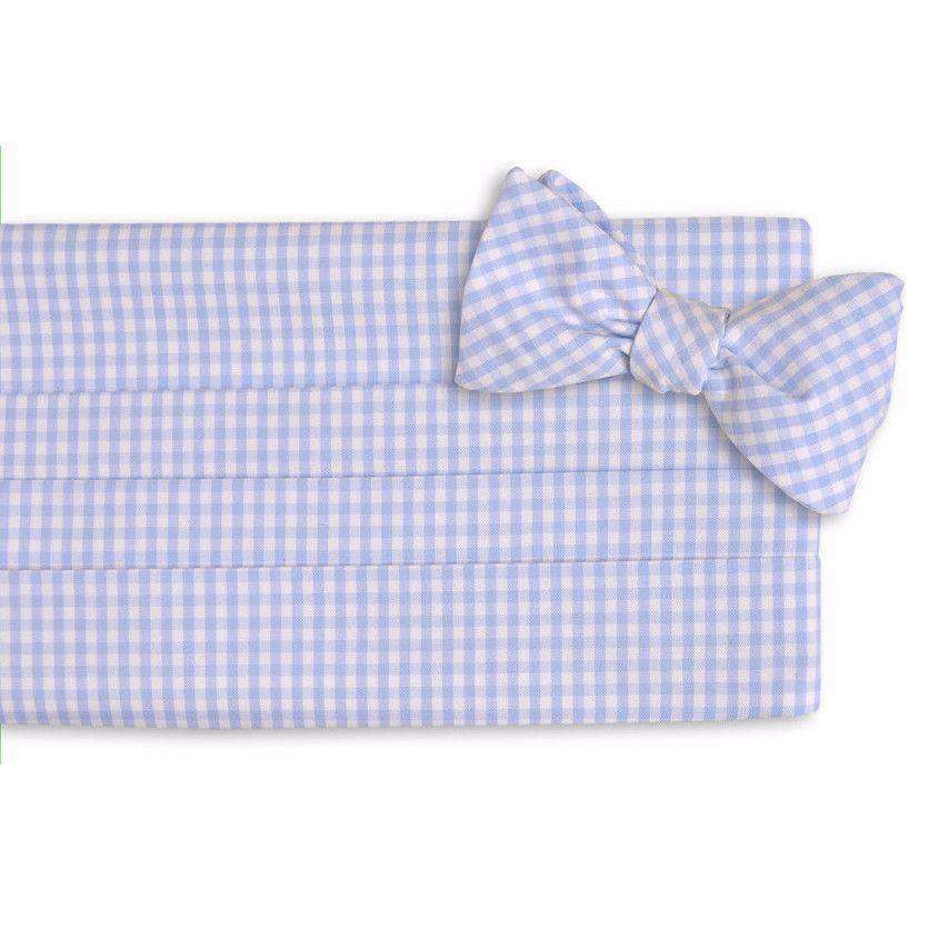 Gingham Cummerbund Set in Carolina Blue by High Cotton - Country Club Prep