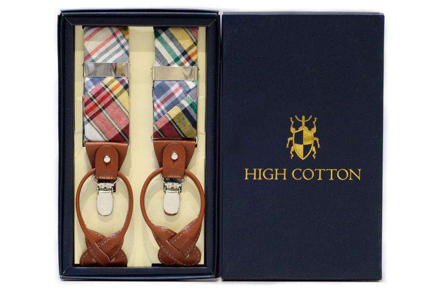 Honey Fitz Madras Suspenders/ Braces by High Cotton - Country Club Prep