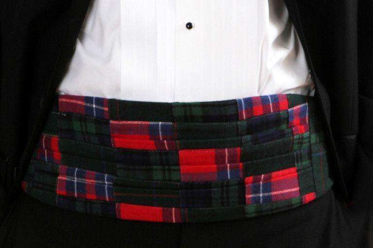 Jolly Man Flannel Patchwork Cummerbund Set by High Cotton - Country Club Prep