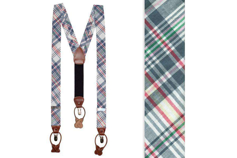 Mayberry Madras Suspenders/ Braces by High Cotton - Country Club Prep