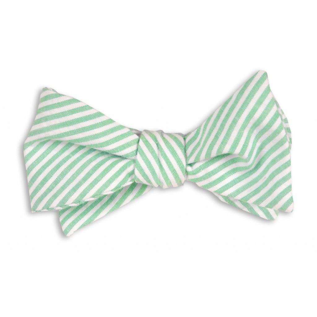 Mint Green Seersucker Stripe Cummerbund Set by High Cotton - Country Club Prep