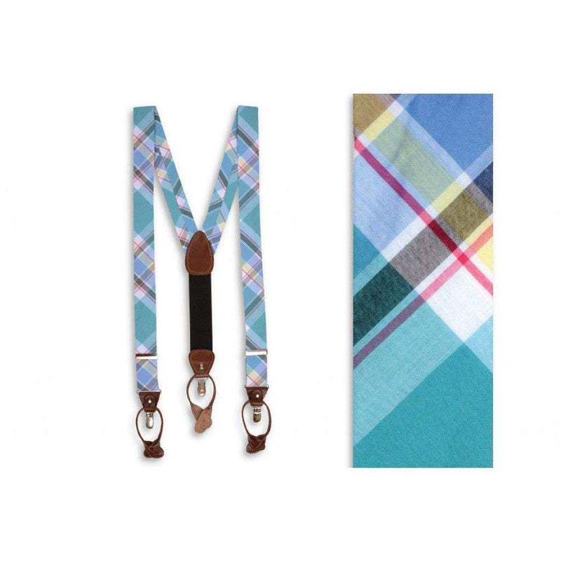 Mint Julep Madras Suspenders/ Brace by High Cotton - Country Club Prep
