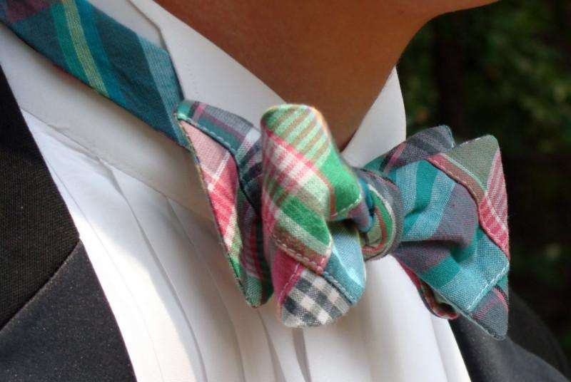 Newport Patchwork Madras Cummerbund Set by High Cotton - Country Club Prep