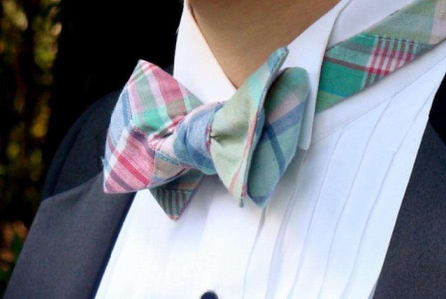Pawtucket Patchwork Madras Cummerbund Set by High Cotton - Country Club Prep