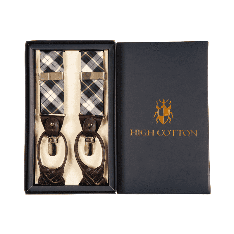 Perry's Plaid Suspenders/ Brace by High Cotton - Country Club Prep