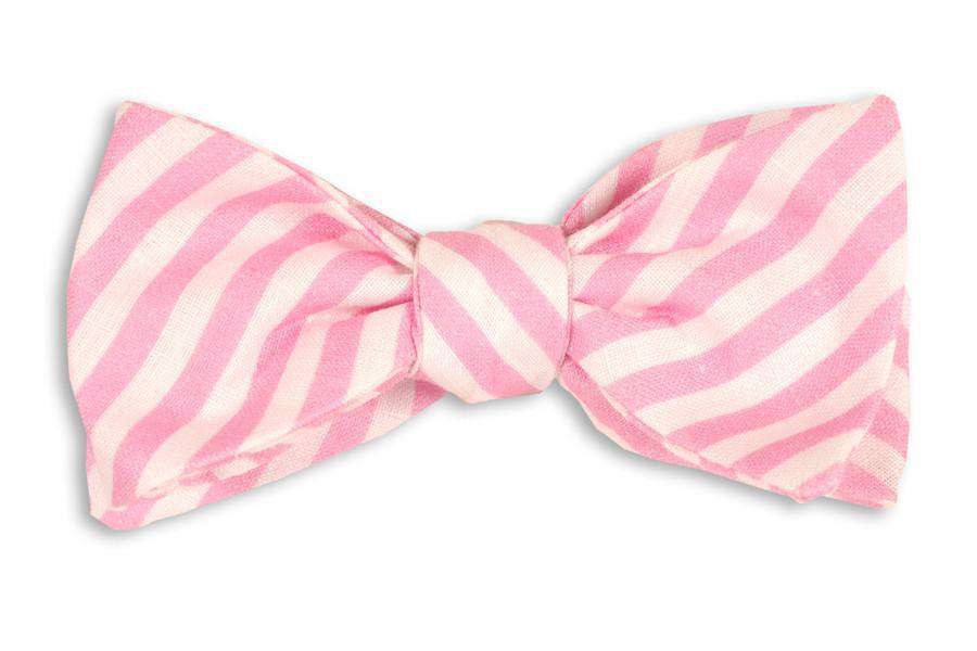 Rose Linen Stripe Cummerbund Set by High Cotton - Country Club Prep