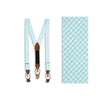 Seersucker Gingham Suspenders/ Braces in Seafoam by High Cotton - Country Club Prep