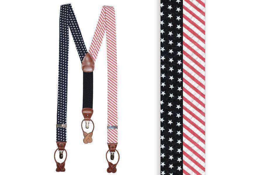 Stars & Stripes Suspenders/ Braces by High Cotton - Country Club Prep
