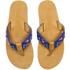 Men's 19th Hole Needle Point Flip Flops in Navy by Smathers & Branson - Country Club Prep