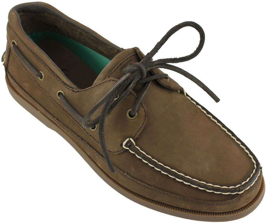 Alpha Epsilon Pi Yachtsman Boat Shoes in Walnut by Category 5 - Country Club Prep