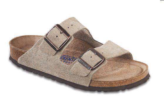 Men's Arizona Sandal in Taupe Suede with Soft Footbed by Birkenstock - Country Club Prep